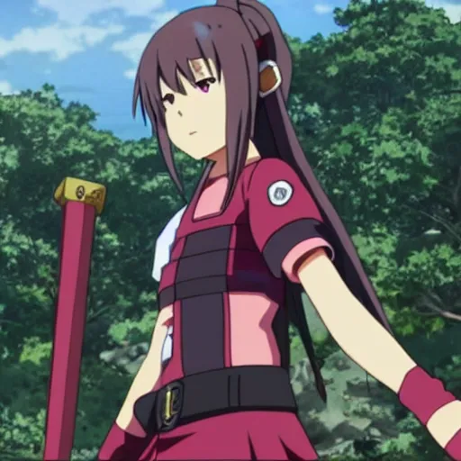 Image similar to Teen Sakura from Naruto in Sword Art Online Movie Adaptation