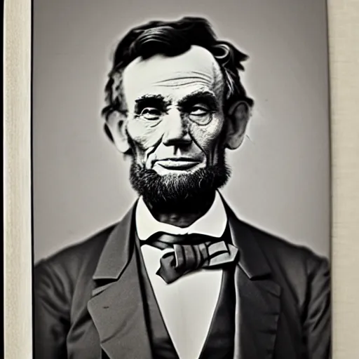 Year Book Picture Of Abraham Lincoln B&W Faded Restored | Stable ...