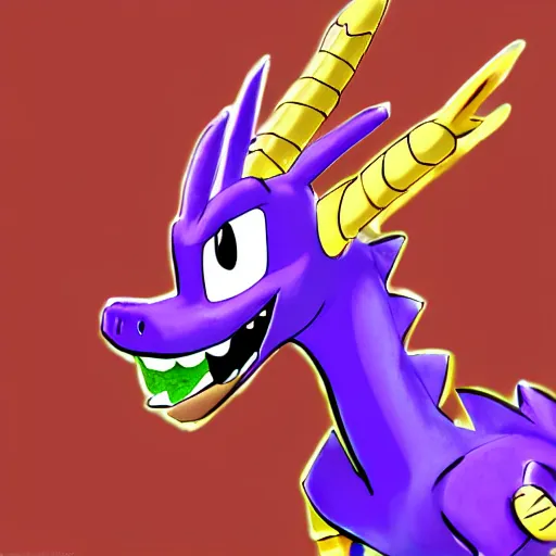 Image similar to spyro the dragon drawn as a human, intricate digital artwork