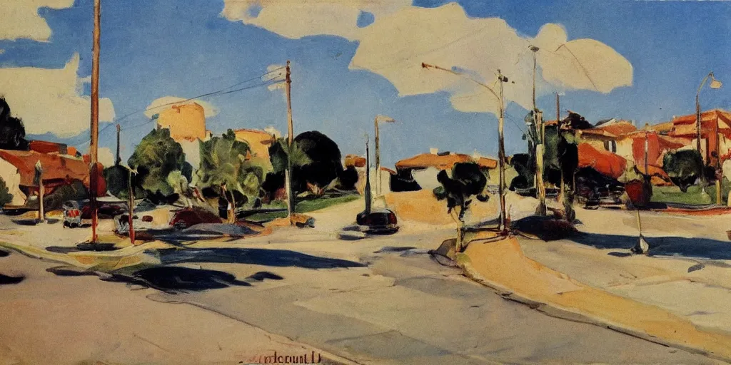 Image similar to us suburbs, sorolla 1950