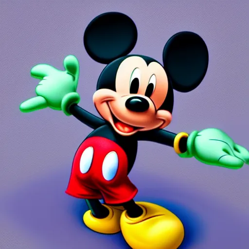 mickey mouse high quality 3 d render trending in art | Stable Diffusion ...