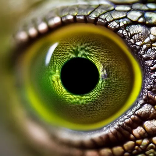 Image similar to macro shot of a reptilian alien eye, high definition