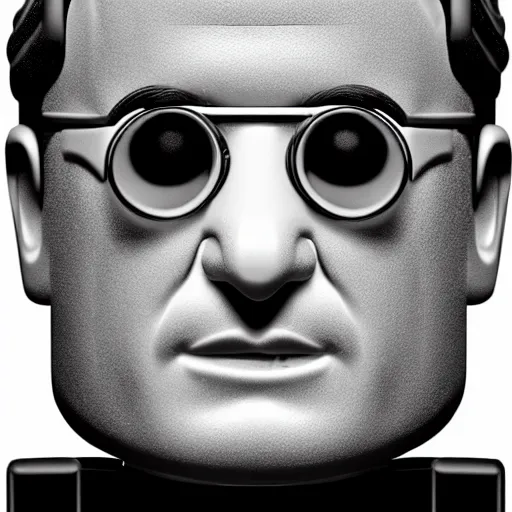 Image similar to studio photo, bono from u 2 as lego minifigure, photorealistic, detailed, studio lighting, 4 k