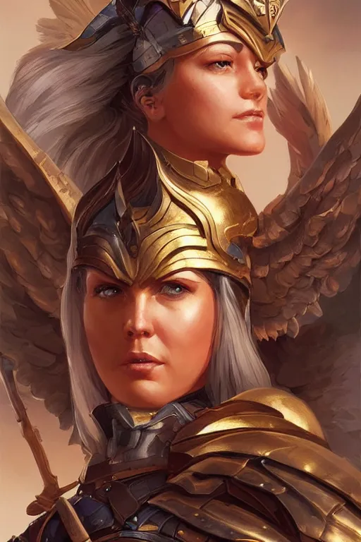 Image similar to amazon valkyrie athena, d & d, fantasy, portrait, highly detailed, headshot, digital painting, trending on artstation, concept art, sharp focus, illustration, art by artgerm and greg rutkowski and magali villeneuve