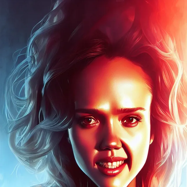 Prompt: the thing jessica alba john carpenter by stanley artgerm lau, wlop, rossdraws, frank frazetta, andrei riabovitchev, marc simonetti