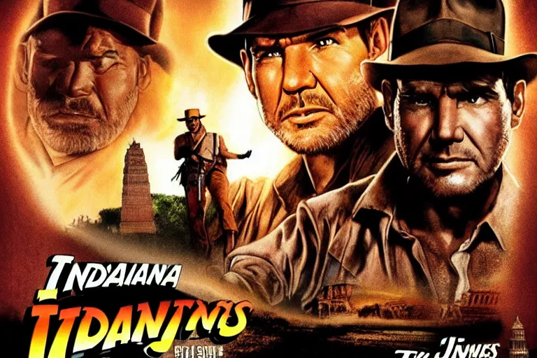 Prompt: poster for a new indiana jones film set in rome