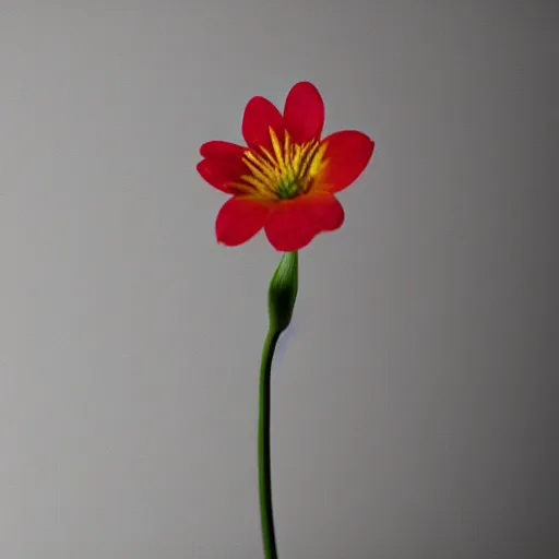 Image similar to a lone flower in the middle of a pitch black room. a dull glow is coming from the flower. black background. photorealistic. 4k. studio quality. photo.