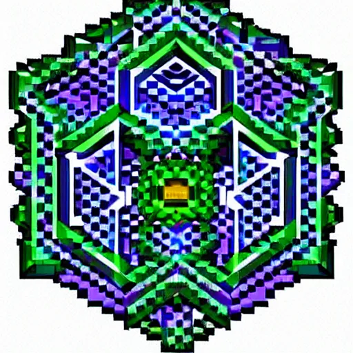 Prompt: platonic solids, sacred geometry, pixel art