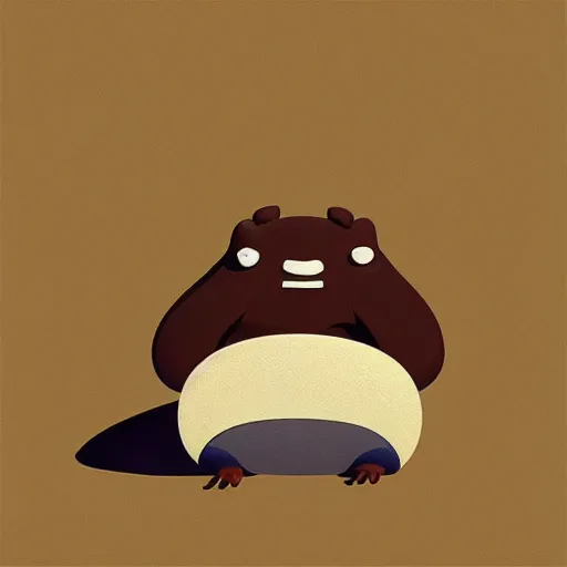 Image similar to goro fujita ilustration a happy beaver, simple drawing by goro fujita, painting by goro fujita, sharp focus, highly detailed, artstation