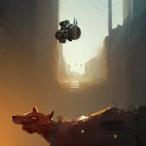 Prompt: foxrobot digital Art, Greg rutkowski, Trending artstation,cinematic