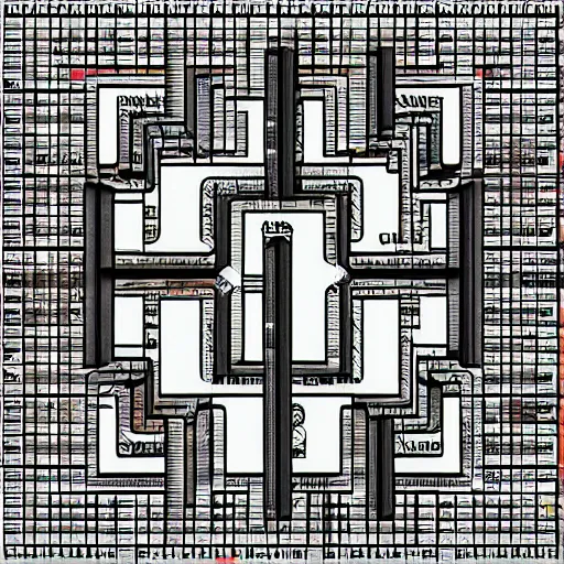 Image similar to infinite crossword puzzle, digital art, artstation