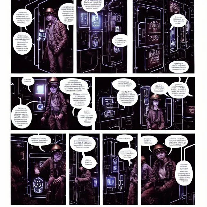 Prompt: sadie sink as a miner inside a minimalist steampunk automated kiosk with options to choose from. scifi cyberpunk. by gabriel hardman, joe alves, chris bonura. cinematic atmosphere, detailed and intricate, perfect anatomy