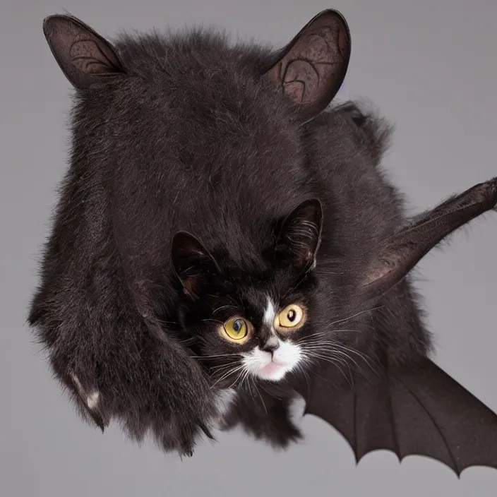 Image similar to bat cat, 8 k,