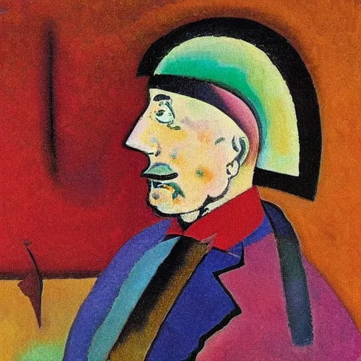 Image similar to “ portrait of a mid aged man, kandinsky ”