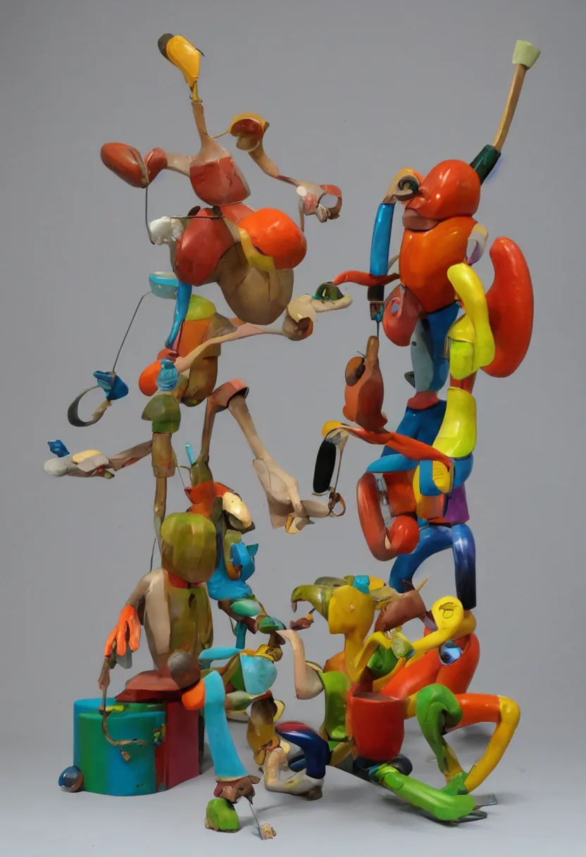 Image similar to 1 9 6 0 s weirdo cartoon sculpture toy on display