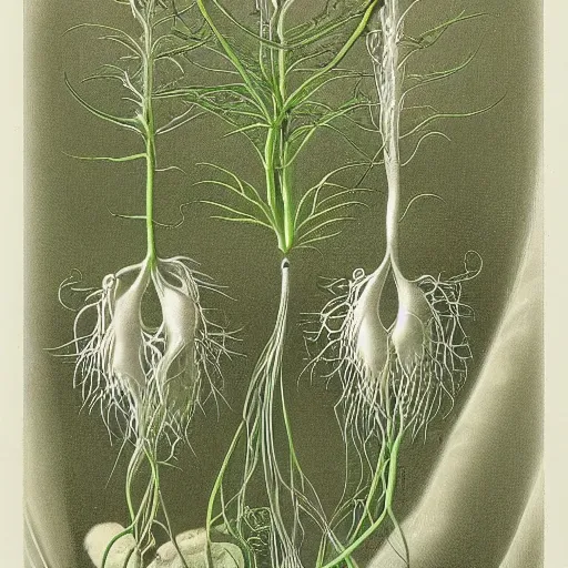 Prompt: String of hearts plant scientific illustration by ernst haeckel