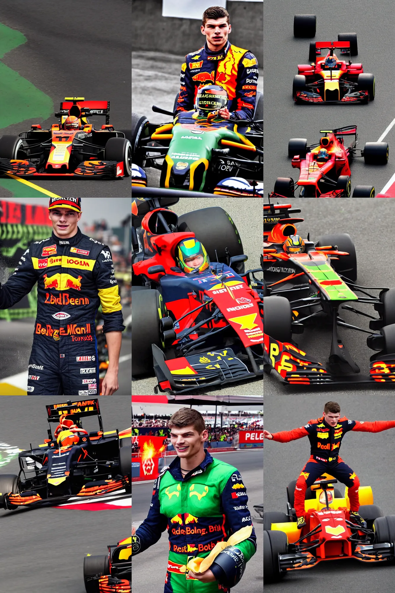 Prompt: a photo of Max Verstappen as The Hulk
