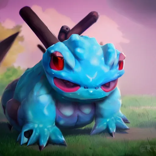 Prompt: pokemon venusaur, style game square enix life, trending on artstation, painted by greg rutkowski, render naughty dog, octane render, detailed