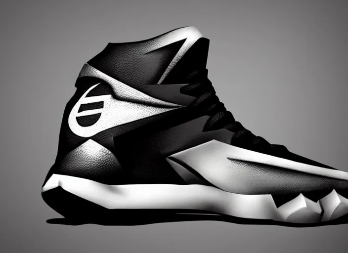 Prompt: basketball sneakers concept of nick fury, trending on artstation, smooth, sharp focus