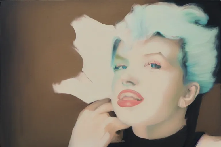 Image similar to portrait of merlyn monroe artwork by tim eitel