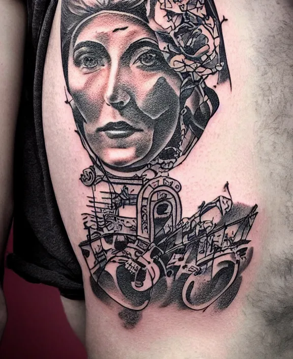 Prompt: amazing detailed tattoo stencil of denmark