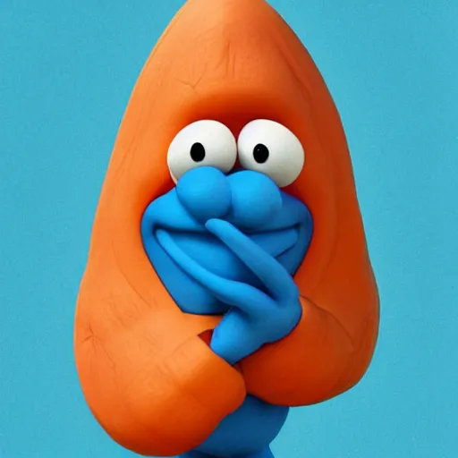 Prompt: papa smurf dressed as papaya, realistic, detailed, ripe papaya