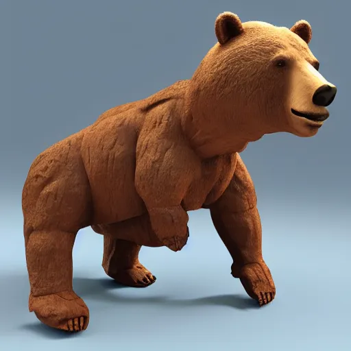Image similar to 3d render jacob zuma riding a bear