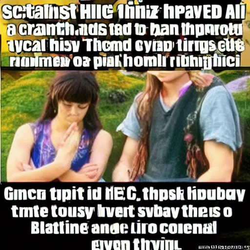 Image similar to scottish hippy being forced to watch dragon ball z, crt television, eyes kept open, not allowed to blink, the girlfriend eagerly explains the convoluted plotline