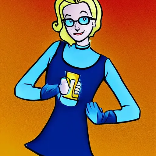 Prompt: Betty Cooper as drawn by Harry Lucey