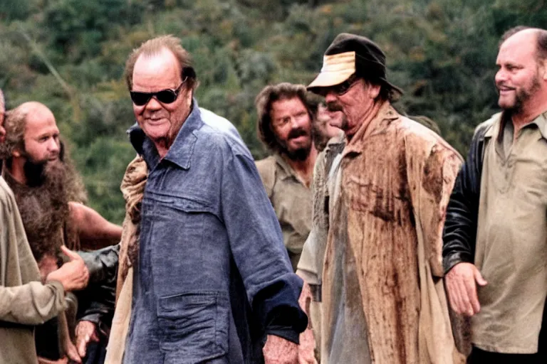 Image similar to Jack Nicholson entering Noah's Ark