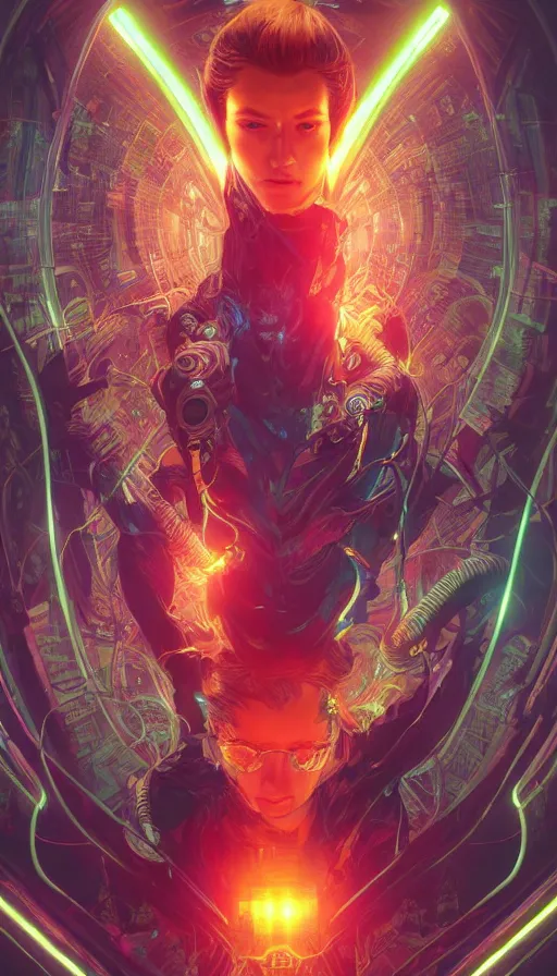 Image similar to altered carbon, neon, snakes,fibonacci, sweat drops, insane, intricate, highly detailed, digital painting, artstation, concept art, smooth, sharp focus, illustration, Unreal Engine 5, 8K, art by artgerm and greg rutkowski and alphonse mucha