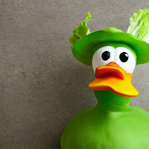 Image similar to duck made of cabbage