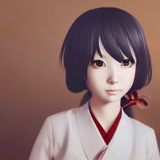 Prompt: feminine Japanese schoolgirl, elaborate polished, cgsociety, photorealistic, sublime-classy-dignified ambience, 16k, sharp focus, trending on ArtStation, volumetric lighting, CalArts