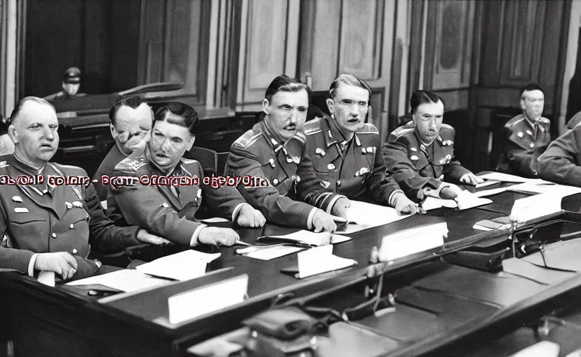 Image similar to 50s movie still of very diverse soviet generals officers marshal and politics head with very detailed faces in a stalinist parlement, by Alexei Guerman, Cinestill 800t 35mm black and white, heavy grainy picture, very detailed, high quality, 4k, HD criterion, precise texture, diverse faces, diverse haircuts, diverse ages, precise faces