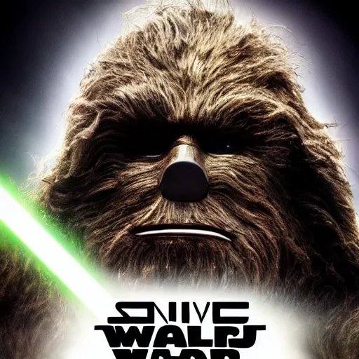 Prompt: jewbacca, new movie poster. symmetry, awesome exposition, very detailed, highly accurate, professional lighting diffracted lightrays, 8 k, sense of awe