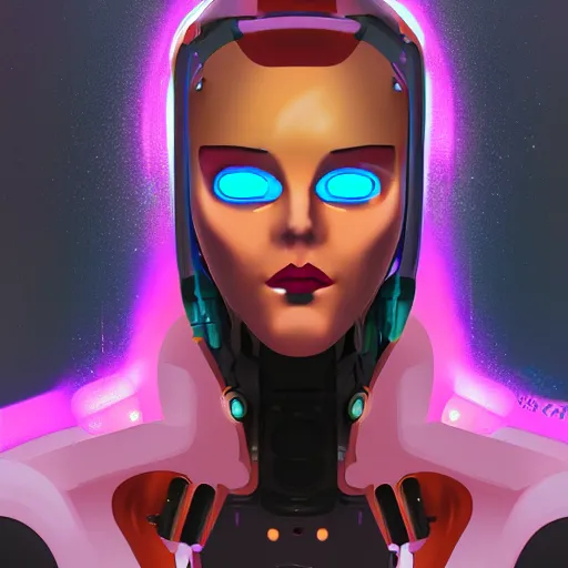 Image similar to face portrait of a robotic woman, sci - fi, futuristic, cyber punk - inspired by lois van baarle, cinematic, sci - fi 8 k