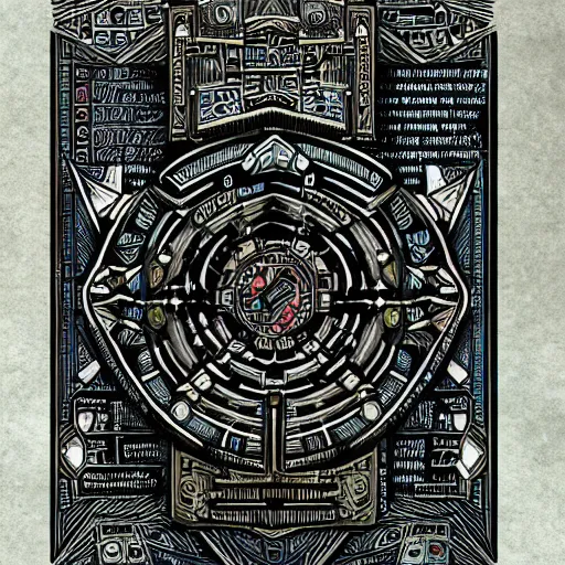 Image similar to Cybernetic Spell Book, intricate details, professional illustration by David Romero, trending on artstation