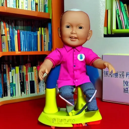 Image similar to doll of lee kuan yew for children from fisher price, colourful, Singapore children's toy