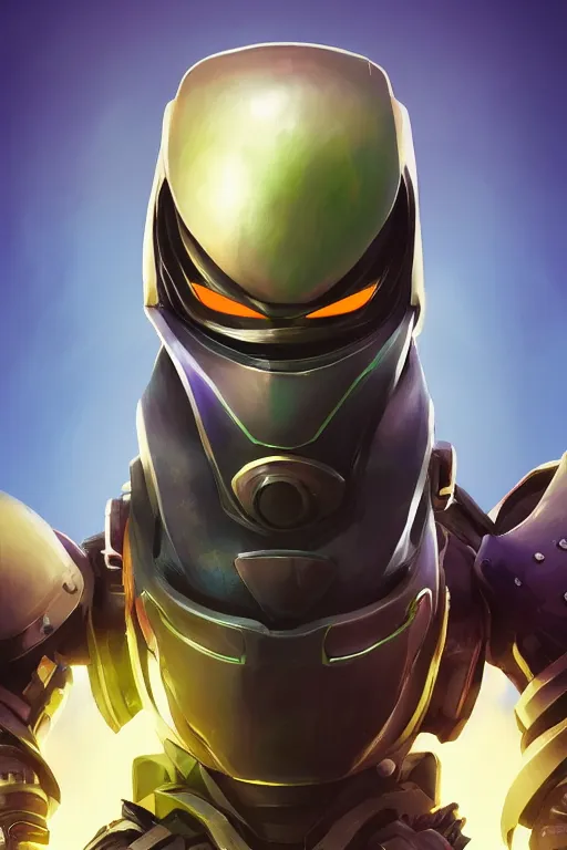 Image similar to epic mask helmet robot ninja portrait stylized as fornite style game design fanart by concept artist gervasio canda, behance hd by jesper ejsing, by rhads, makoto shinkai and lois van baarle, ilya kuvshinov, rossdraws global illumination radiating a glowing aura global illumination ray tracing hdr render in unreal engine 5