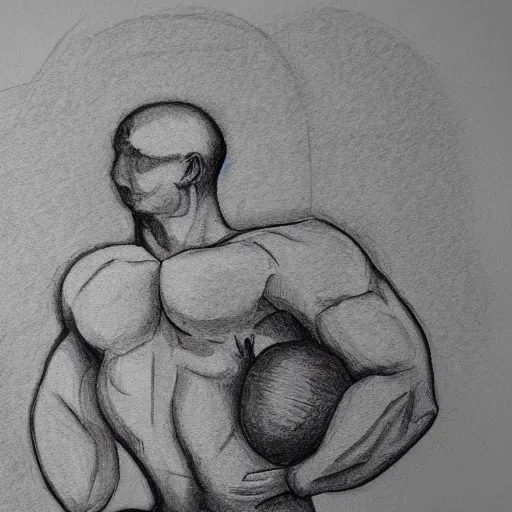 Image similar to an apple doing CrossFit, super detailed person and apple