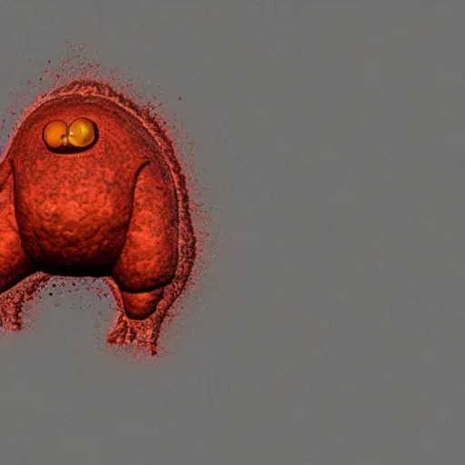 Prompt: living blob made out of magma, hd