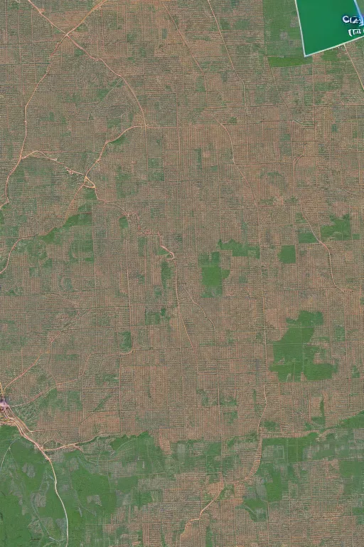 Prompt: google maps screenshot, high definition, rural america - w 7 6 8