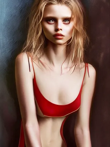 Prompt: portrait of abbey lee by irakli nadar