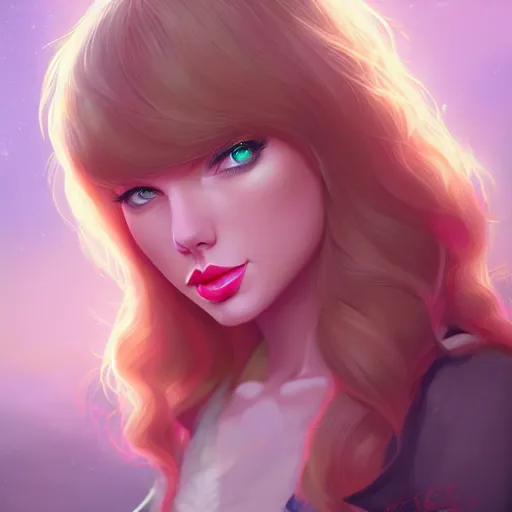 Image similar to a portrait of a beautiful taylor swift, art by lois van baarle and loish and ross tran and rossdraws and sam yang and samdoesarts and artgerm and saruei, digital art, highly detailed, intricate, sharp focus, trending on artstation hq, deviantart, unreal engine 5, 4 k uhd image