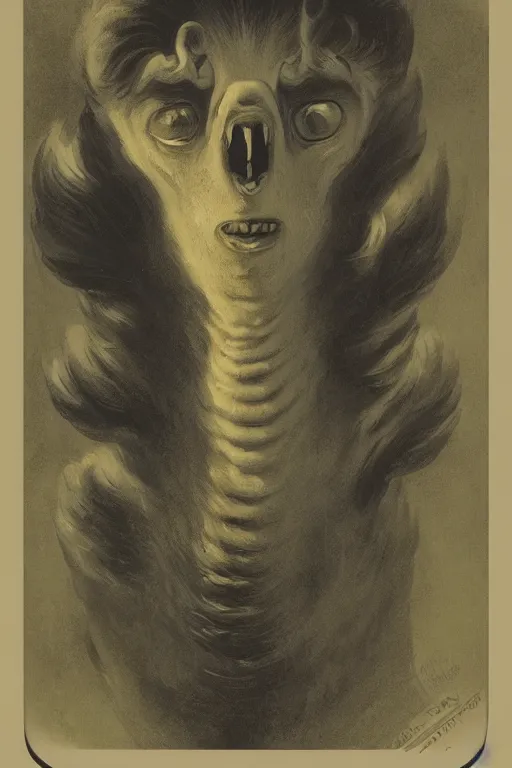 Prompt: shabby griffin,art by Earle K. Bergey and Tom Fleming,trending on artstation, silty lighting low angle view,positivism ,american romanticism ,Eraserhead ,creature concept art,tintype ,