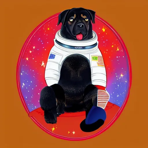 Image similar to astronaut rottweiler