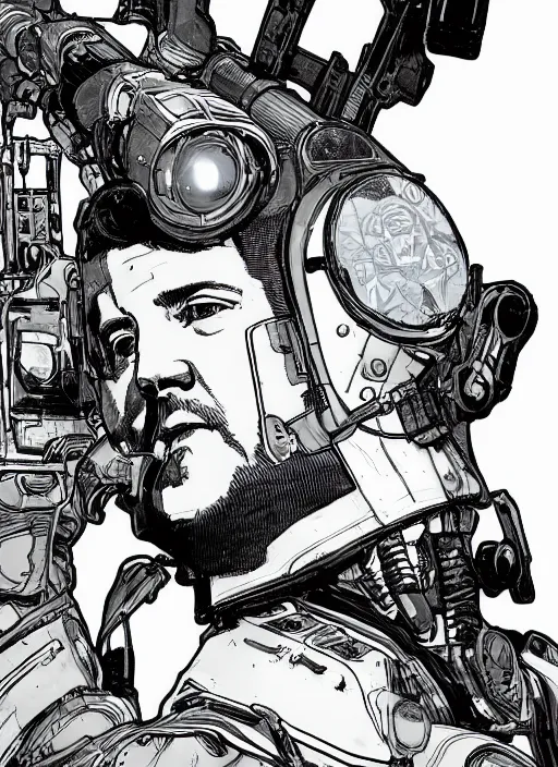 Image similar to cyberpunk paul blart napping. portrait by ashley wood and alphonse mucha and laurie greasley and josan gonzalez and james gurney. spliner cell, apex legends, rb 6 s, hl 2, d & d, cyberpunk 2 0 7 7. realistic face. vivid color. dystopian setting.