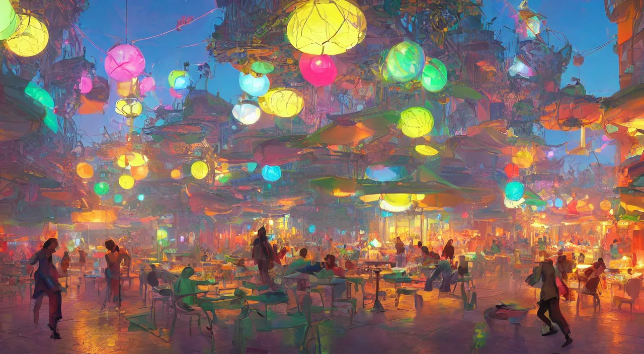 Image similar to bazaar zouk oriantal multicolorful sky shine place mosquet painting stylized digital video game icon global illumination ray tracing 8 k hd resolution, by ilya kuvshinov and cushart krentz and gilleard james