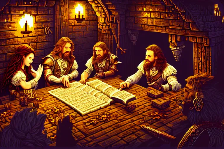 Image similar to the bard's tale, beautiful detailed pixelart by albertov, intricate details, beautiful, dithered gradients, volumetric lighting, cgsociety, artstation, smooth, sharp focus, 2 d illustration, amazing art by dan mumford, old school computer game graphics, crpg, d & d, pixel art