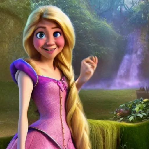 prompthunt: Jennette McCurdy as Rapunzel in disney tangled live action, 8k  full HD photo, cinematic lighting, anatomically correct, oscar award  winning, action filled, correct eye placement